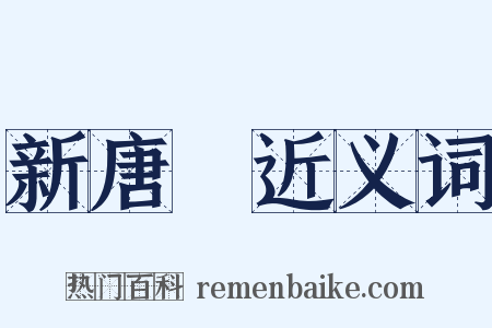 新唐書近义词是什么意思的图片